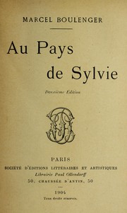 Cover of: Au pays de Sylvie by Marcel Boulenger