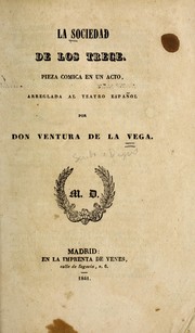 Cover of: La sociedad de los trece by Ventura de la Vega