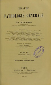 Cover of: Traite de pathologie generale by Ch Bouchard, Henri Roger