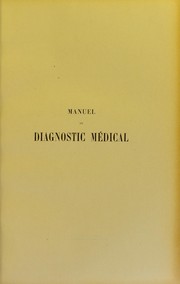 Cover of: Manuel de diagnostic medical