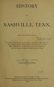 Cover of: History of Nashville, Tenn