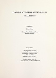 Cover of: Flathead River creel report, 1992-1993: final report