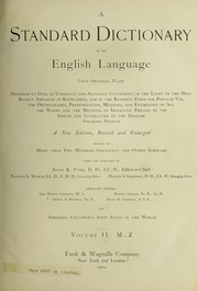 Cover of: A standard dictionary of the English language ...