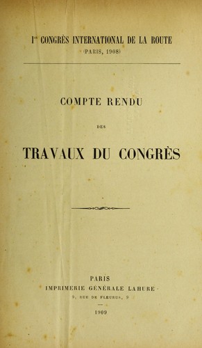 Compte rendu des travaux du congre  s