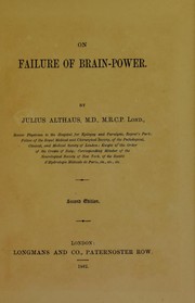 Cover of: On failure of brain-power by Julius Althaus, Julius Althaus