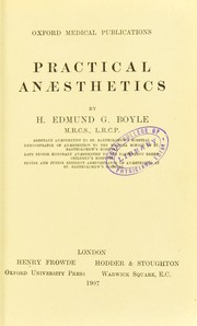 Cover of: Practial anaesthetics