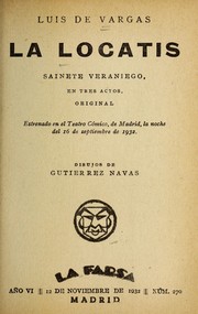 Cover of: La locatis: sainete veraniego, en tres actos, original