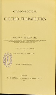 Cover of: Gynaecological electro-therapeutics