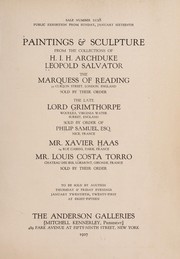 Paintings & sculpture by Anderson Galleries, Inc