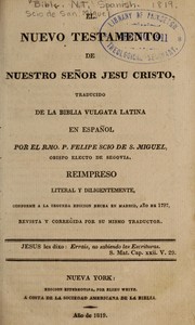 Cover of: El Nuevo Testamento de nuestro sen or Jesu Cristo by Scio de San Miguel, Felipe Bp