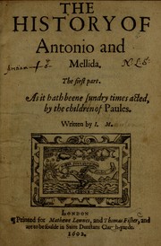 Cover of: The history of Antonio and Mellida by John Marston