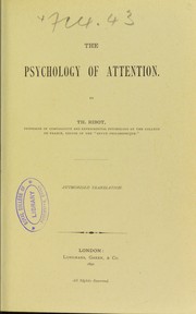 Cover of: The psychology of attention