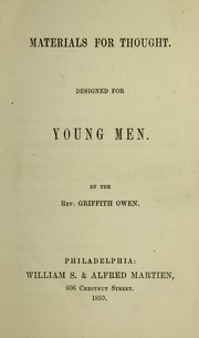 Cover of: Material for thought: designed for young men