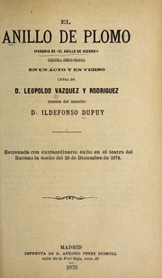 El anillo de plomo by Ildefonso Dupuy