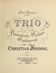 Cover of: Trio f℗♭¡Łr Pianoforte, Violine und Violoncell, Op. 23 by Christian Sinding
