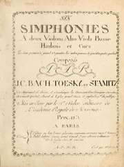 Cover of: Six simphonies a deux violons alto et basse hautbois & cors by Johann Christian Bach, Karl Stamitz
