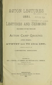 Acton lectures, 1881 by George L. Curtiss