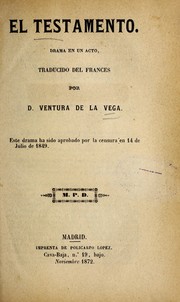 Cover of: El testamento by Ventura de la Vega