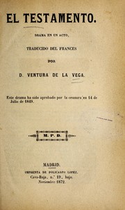 Cover of: El testamento: drama en un acto