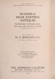 Spanish & Near Eastern antiques by Anderson Galleries, Inc