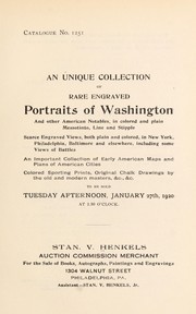 Cover of: An unique collection of rare engraved portraits of Washington
