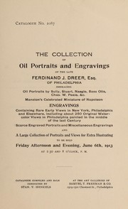 Cover of: Oil portraits and engravings of the late Ferdinand J. Dreer