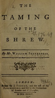 Cover of: The taming of the shrew by William Shakespeare