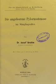 Cover of: Die angeborene Pylorusstenose im S©Þuglingsalter