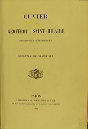 Cuvier et Geoffroy Saint-Hilaire by H.-M. Ducrotay de Blainville
