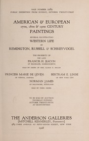 American & European 17th, 18th & 19th century paintings by Anderson Galleries, Inc