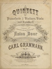 Cover of: Quintett f℗♭¡Łr Pianoforte, 2 Violinen, Viola und Violoncell, op. 19