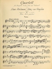 Cover of: Quartett in F moll f℗♭¡Łr Pianoforte, Violine, Viola und Violoncell, op. 6 / Prinz Louis Ferdinand ; herausgegeben von Hermann Kretzschmar