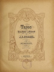 Cover of: Trios f℗♭¡Łr Piano, Violine und Violoncell