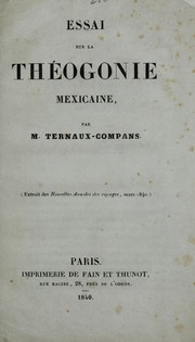 Cover of: Essai sur la théogonie mexicaine by Henri Ternaux-Compans