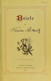 Cover of: Briefe von Theodor Billroth