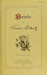 Cover of: Briefe von Theodor Billroth by Theodor Billroth