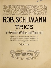 Cover of: Trios f℗♭¡Łr Pianoforte, Violine und Violoncell