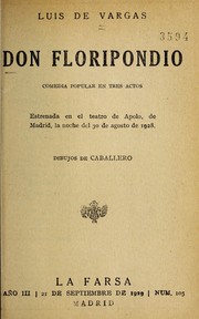 Cover of: Don Floripondio: comedia popular en tres actos