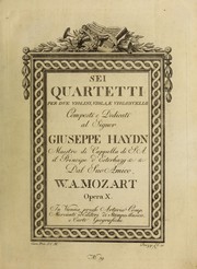 Cover of: Sei quartetti per due violini, viola, e violoncello, opera X