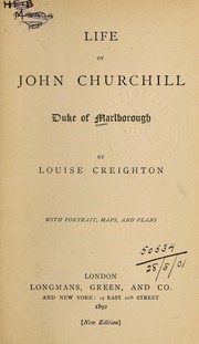 Cover of: Life of John Churchill, Duke of Marlborough