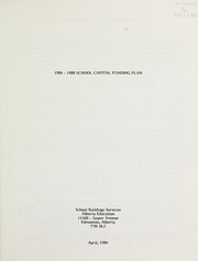 Cover of: 1984-1988 school capital funding plan