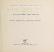 Cover of: Haydn compositions in the Music Collection of the National Széchényi Library, Budapest.: Published on the occasion of the 150th anniversary of Haydn's death, 1809-1959.