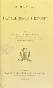 Cover of: A manual of practical medical electricity