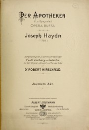 Cover of: Der apotheker: (lo speziale) : opera buffa : in einem akt