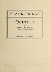Cover of: Quintet for piano, two violins, viola & violoncello