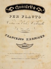 Cover of: Quintetto per flauto, violino, due viole, e violoncello, opera 55