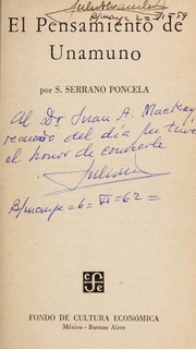 Cover of: El pensamiento de Unamuno. by Segundo Serrano Poncela