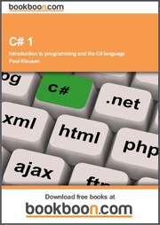 Cover of: C# 1 Introduction to programming and the C# language