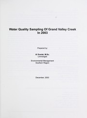 Cover of: Water quality sampling of Grand Valley Creek in 2003