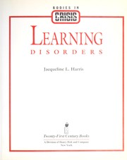 Cover of: Learning disorders by Jacqueline L. Harris
